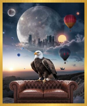 The City of the Silent Moon – Aluminium Frame Fine Art Print