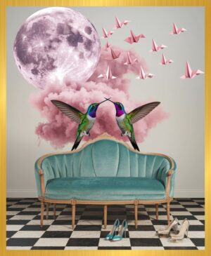 The Hummingbird Kiss – Aluminium Frame