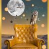 Owl on the Golden Throne – Classic Frame