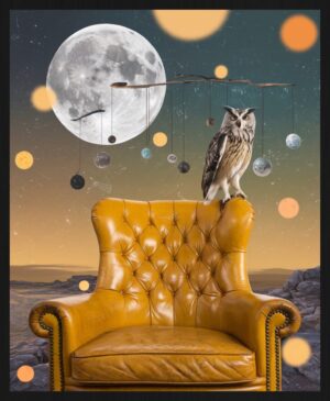 Owl on the Golden Throne – Classic Frame
