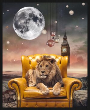 The Lion and the Clock of Eternity – Aluminium Frame
